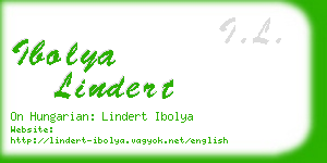 ibolya lindert business card